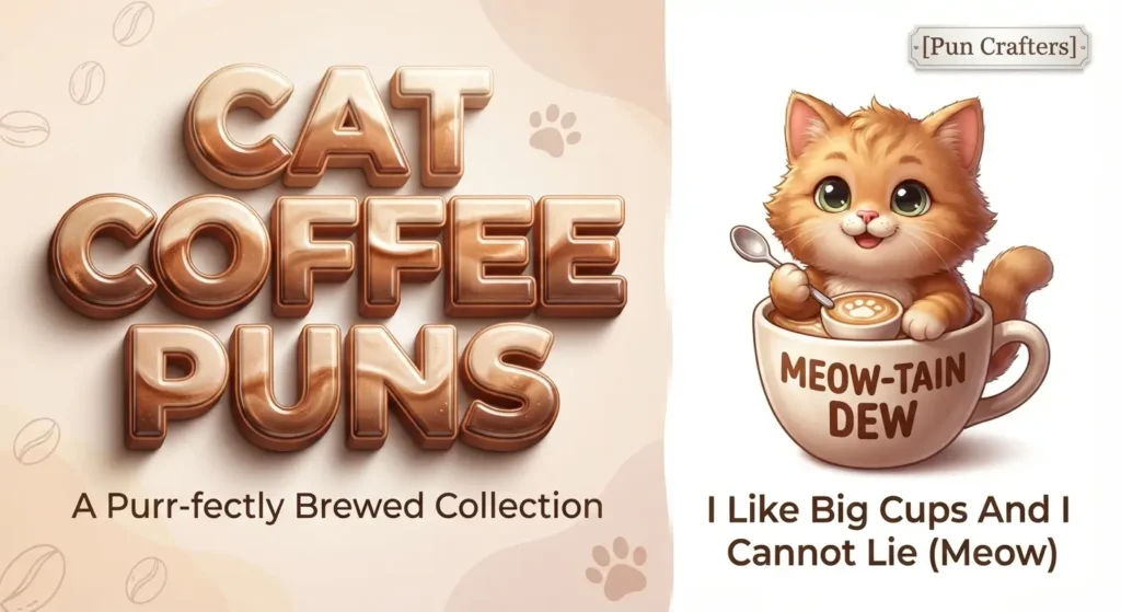 cat coffee puns